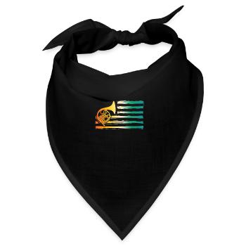 Hornist Waldhorn - Bandana - Schwarz - Vorne