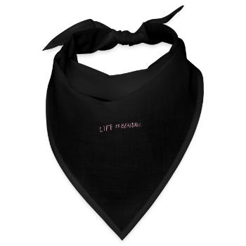 "Life is beautiful" Lil Peep - Bandana - Schwarz - Vorne