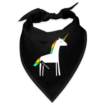 Dirty Unicorn / Lustig / Provokativ - Bandana - Schwarz - Vorne
