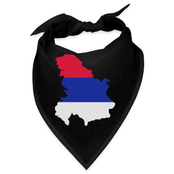 Serbien - Bandana - Schwarz - Vorne