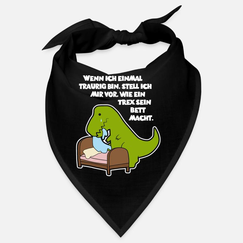 T-Rex au lit - Design - Bandana - noir