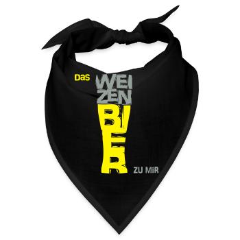 Weizenbier zu mir - Bandana - Schwarz - Vorne