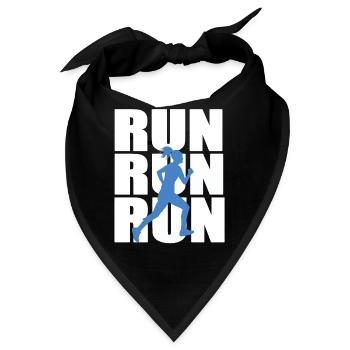 Run Run Run Läuferin - Bandana - Schwarz - Vorne