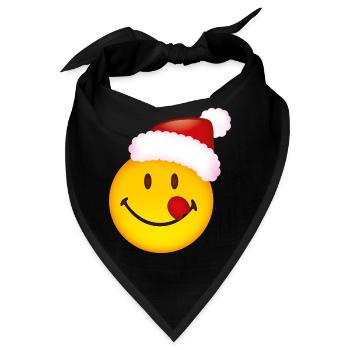 Smiley Cheeky Christmas - Bandana - Schwarz - Vorne