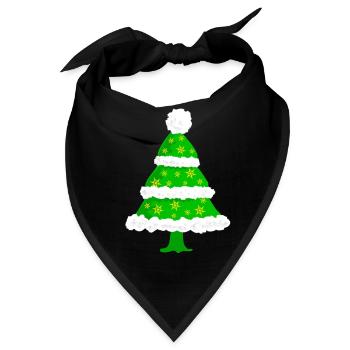 Tannenbaum Weihnachten - Bandana - Schwarz - Vorne