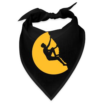 gipfelstuermer nacht mond rund kreis steilwand fre - Bandana - Schwarz - Vorne