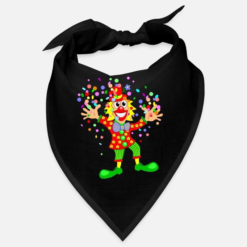 Karneval Clown - Bandana - Schwarz