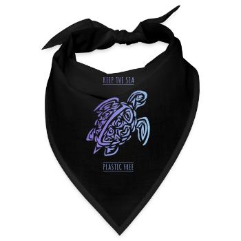Schildkröte Bio T-shirt frauen Umwelschutz - Bandana - Schwarz - Vorne