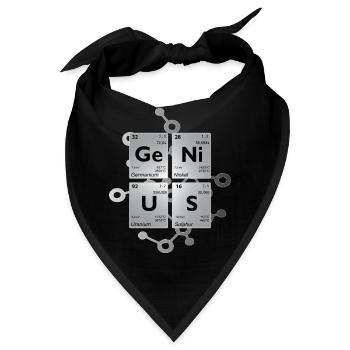 GENIUS Periodensystem in grey shadow - Bandana - Schwarz - Vorne