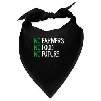 No Farmers No Food No Future Bauer Landwirt - Bandana - Schwarz - Vorne