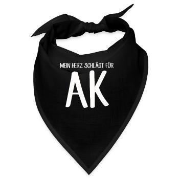 Mein Herz schlägt für AK Altenkirchen Heimat Liebe - Bandana - Schwarz - Vorne