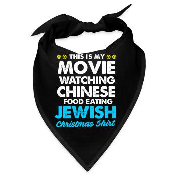 Hanukah Weihnachten Hanukkah Chanukkah Menorah - Bandana - Schwarz - Vorne