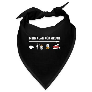 Grillen Grill Geschenk Barbecue BBQ - Bandana - Schwarz - Vorne
