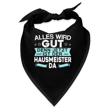 Hausmeister Facility Manager Hauswart Geschenk - Bandana - Schwarz - Vorne