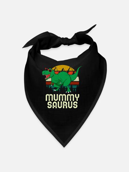Mummy Saurus Rex Mummy Dinosaur Mummysaurus - Bandana - black - Front