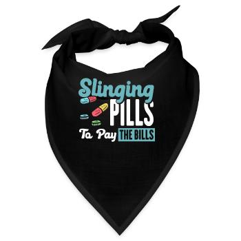 Apotheker Geschenk, Apotheke Pharmazie, Apotheker - Bandana - Schwarz - Vorne