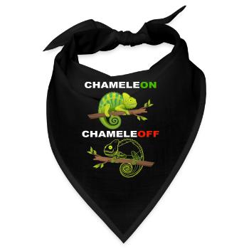 Lustiges Chameleon - ChameleON ChameleOFF - Bandana - Schwarz - Vorne