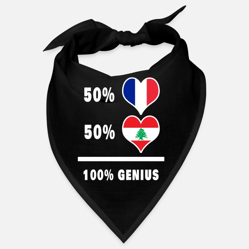 Frankrig og Libanon geni - Bandana - sort