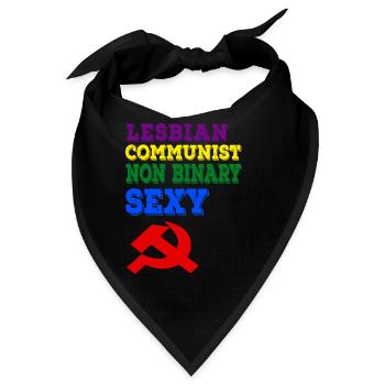 Lesbian communist non binary and sexy - Bandana - Schwarz - Vorne
