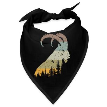Steinbock - Bandana - Schwarz - Vorne
