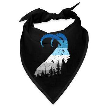 Steinbock - Bandana - Schwarz - Vorne