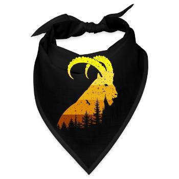 Steinbock - Bandana - Schwarz - Vorne