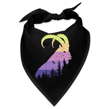 Steinbock - Bandana - Schwarz - Vorne