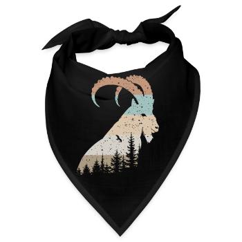 Steinbock - Bandana - Schwarz - Vorne