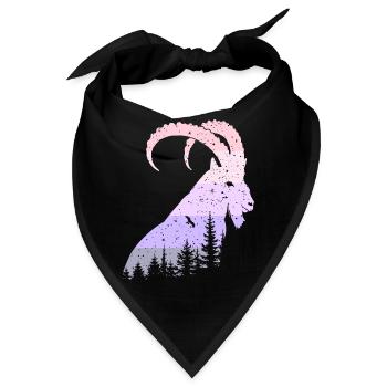 Steinbock - Bandana - Schwarz - Vorne