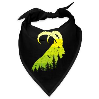 Steinbock - Bandana - Schwarz - Vorne