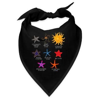 Seestern - Bandana - Schwarz - Vorne