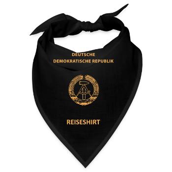 DDR Reisepass Ostdeutschland Ostalgie Geschenk - Bandana - Schwarz - Vorne