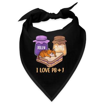 Erdnussbutter Peanut Butter Marmelade Geschenk - Bandana - Schwarz - Vorne