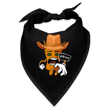 Verärgertes süßes Comic Monster - Bandana - Schwarz - Vorne