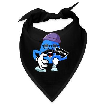 Verärgertes süßes Comic Monster - Bandana - Schwarz - Vorne
