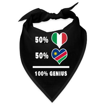 Brilliant Italien und Namibia / Geschenk - Bandana - Schwarz - Vorne
