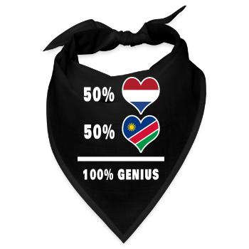 Namibia und die Niederlande Genius / Geschenk - Bandana - Schwarz - Vorne