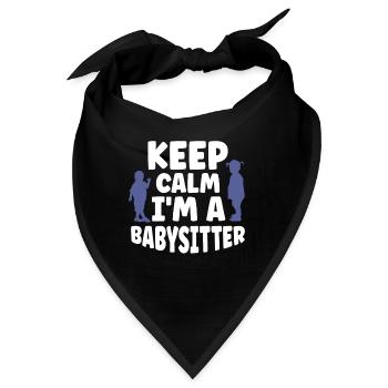 Babysitter Geschenk Babysitting Bester Babysitter - Bandana - Schwarz - Vorne