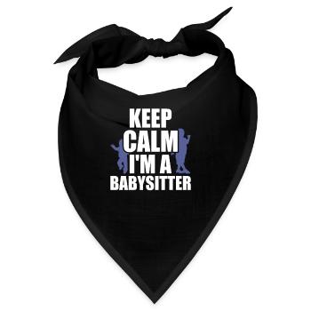 Babysitter Geschenk Babysitting Bester Babysitter - Bandana - Schwarz - Vorne
