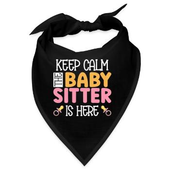 Babysitter Geschenk Babysitting Bester Babysitter - Bandana - Schwarz - Vorne