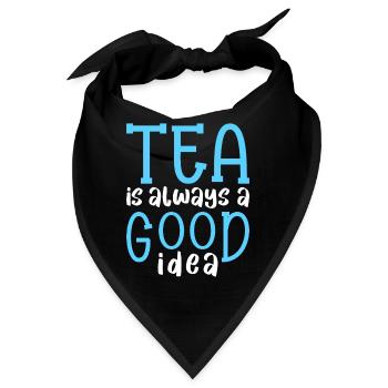 Teetrinker Teeliebhaber Geschenk Tee - Bandana - Schwarz - Vorne