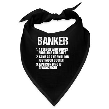 Bänker Bank Geld Banker - Bandana - Schwarz - Vorne