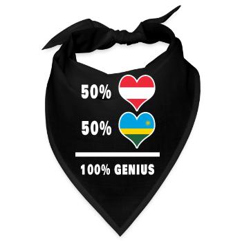 Österreich und Ruanda genial / Geschenk - Bandana - Schwarz - Vorne