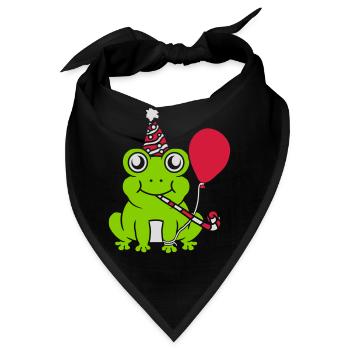Geburtstag feiern Party Frosch - Bandana - Schwarz - Vorne