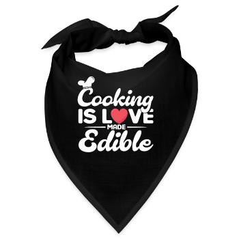 Küchenchef Spruch Geschenk Lustig Koch - Bandana - Schwarz - Vorne