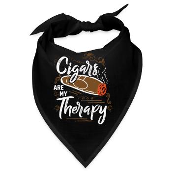 Zigarren sind meine Therapie-Zigarrenliebhaber - Bandana - Schwarz - Vorne