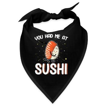 Sushi Geschenk Reis Süß Sushi - Bandana - Schwarz - Vorne