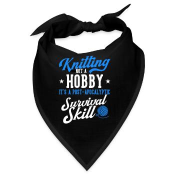 Knitter Häkelgarn Nadeln Stricken - Bandana - Schwarz - Vorne