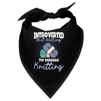 Knitter Häkelgarn Nadeln Stricken - Bandana - Schwarz - Vorne