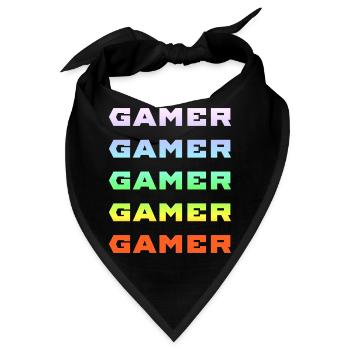 GAMER GAMER GAMER GAMER GAMER - Bandana - Schwarz - Vorne
